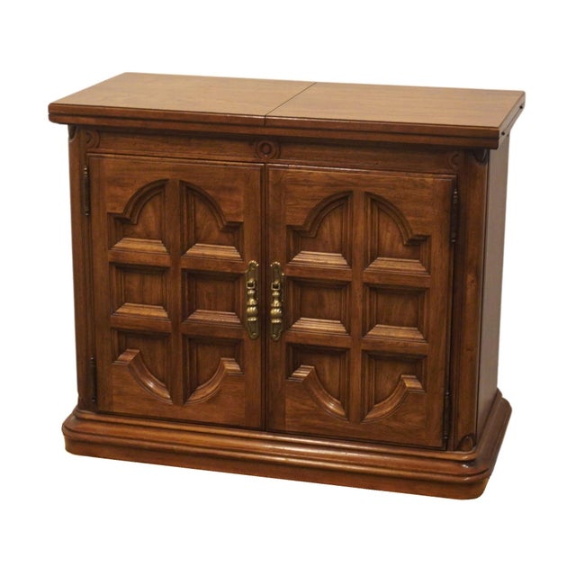 Thomasville Thomasville Furniture Portfolio Collection Italian Mediterranean Style 76" Flip-Top Server Buffet For Sale - Image 4 of 12