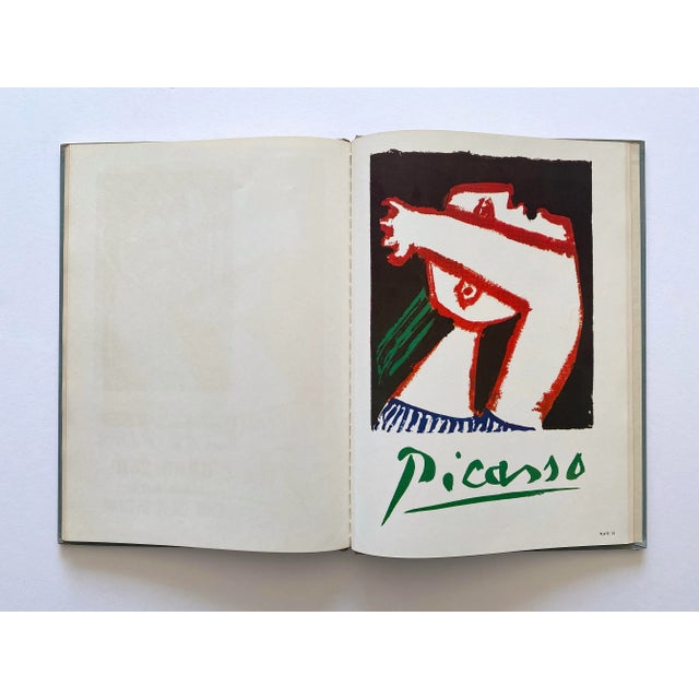 Textile " Posters of Picasso " Rare Vintage 1957 1st Edtn Mid Century Modernist Lithograph Print Landmark Volume Large Hardcover Art Book For Sale - Image 7 of 12