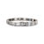 Antique Art Deco 14k White Gold Old European Cut Diamond Sapphire Link Bracelet For Sale - Image 4 of 6