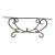 Vintage Hollywood Regency Style Coffee Table Featuring a Gold-Finished Wrought Iron Base With Scrollwork and an Oval Beveled Glass Top For Sale