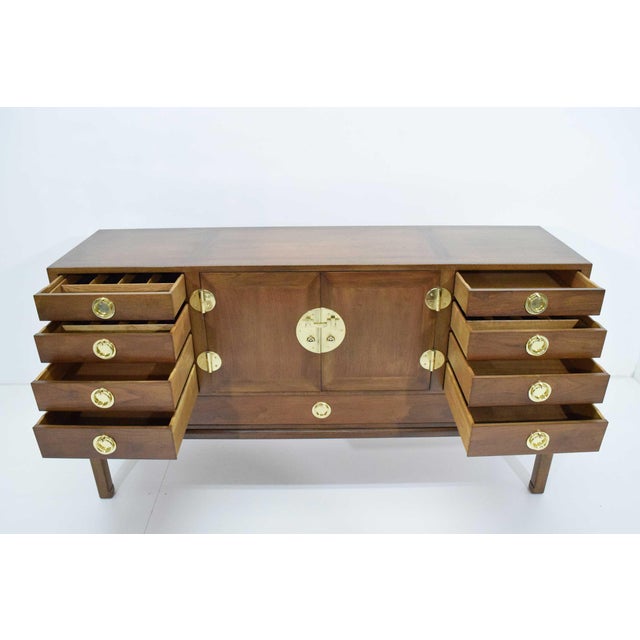 1950s Edward Wormley for Dunbar Cabinet with Brass Hardware For Sale - Image 11 of 14