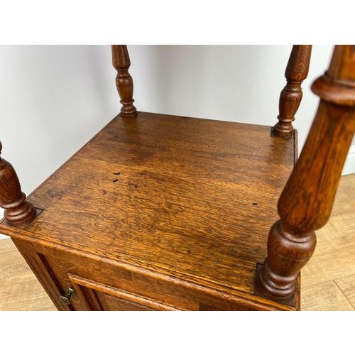French Bedside Tables with Marble Top in Oak, Set of 2 For Sale - Image 12 of 14