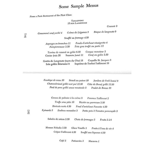 1960s "How to Read a French Menu" 1966 Dale, Martin For Sale - Image 5 of 10