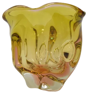 Art Glass Bowl attributed to Josef Hospodka for Glasswork Chribska, 1960s