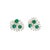 Emerald Natural Zambian Emerald 6.54cts & Diamond 6.69cts Earring IN 18K Gold For Sale - Image 8 of 18