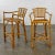 Vintage Organic Modern Pair of Rattan Bar Stools Style of Ficks Reed For Sale - Image 13 of 13