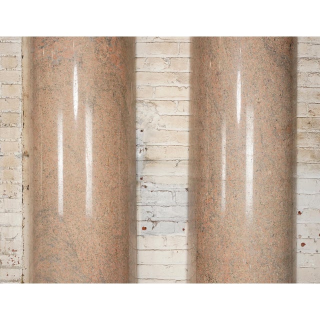 Mid 20th Century Set of Four Neoclassical Pink Granite 10 Ft. Half Columns For Sale - Image 4 of 13