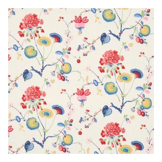 Schumacher Vasily Linen Fabric in Multi For Sale