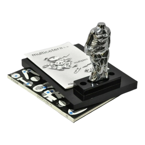 Mid 20th Century Miguel Berrocal La Mini Cariatide Nickel Plated Puzzle Sculpture with Box and Book