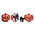 Vintage German Die Cut Pressed Cardboard Halloween Decorations, Set of 4 For Sale