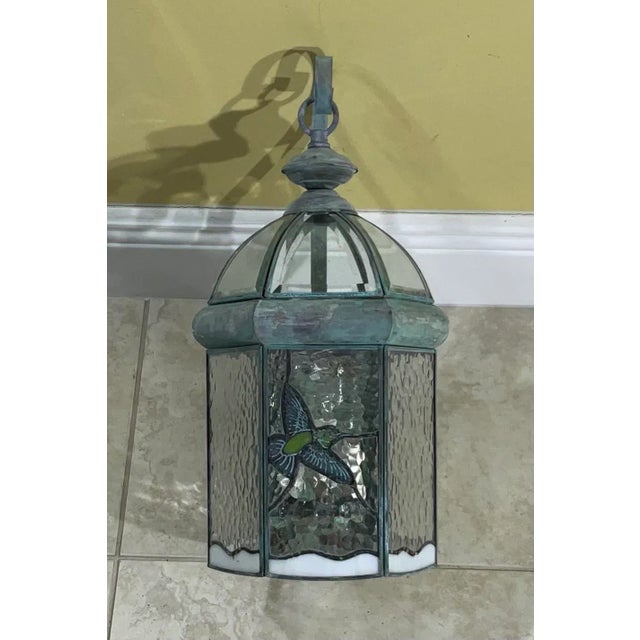 Single Vintage Handcrafted Brass Wall Lantern For Sale - Image 9 of 12