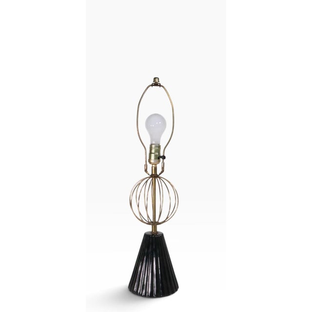 Black Mid 20th Century Atomic Mid Century Table Lamp For Sale - Image 8 of 12