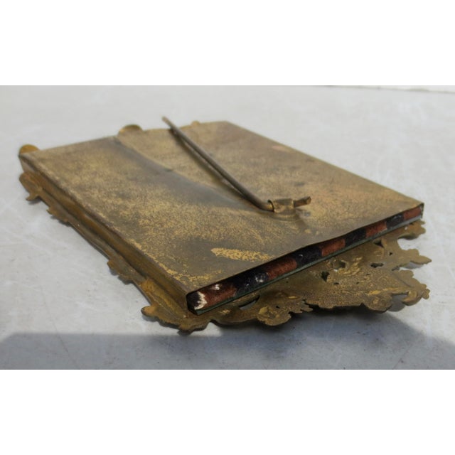 Early 20th Century Gilt Brass Rococo Repousse Phtoto Frame For Sale - Image 5 of 8