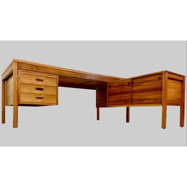 Danish Desk with Side Cabinet from Søren Willadsen Møbelfabrik, 1960s, Set of 2 For Sale - Image 13 of 18