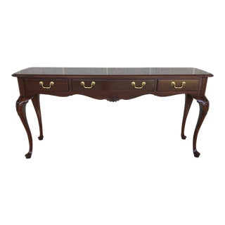 Ethan Allen Georgian Court Cherry Queen Anne Console Table (Finish 225) For Sale