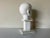 Vintage White Painted Terracotta Boy Bust Sculpture on Wood Stand For Sale - Image 9 of 13