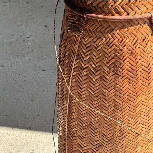 Large Balinese Basket with Drawstrings For Sale - Image 13 of 18