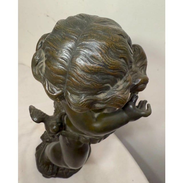 Large Antique 1800's Valentino Besarel Putti Cherub Bronze Statue Sculpture Art For Sale - Image 10 of 17