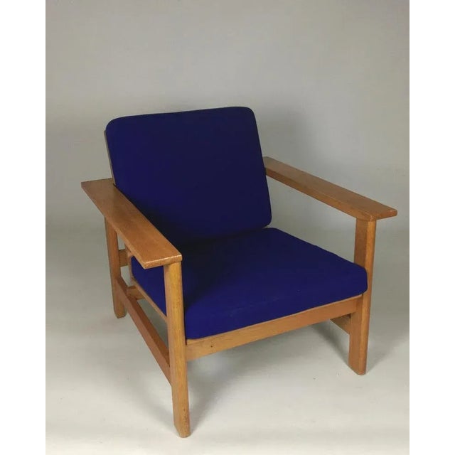 Blue Danish Fully Restored Oak Easy Chair by Soren Holst for Fredericia Furniture, 1980s For Sale - Image 8 of 11