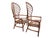 Late 20th Century Ficks Reed Peacock Fan Back Balloon Rattan Chairs a Pair For Sale In New York - Image 6 of 17