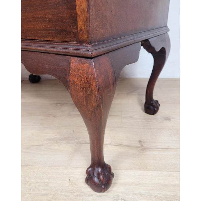 Vintage Writing Secretary in Leather, 1930s For Sale - Image 14 of 18