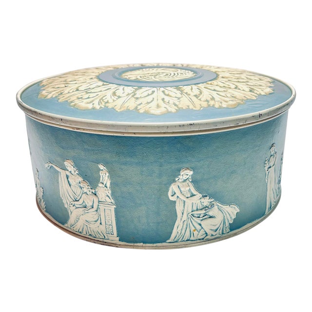 Wedgwood Style Ward's Paradise Fruit Cake Tin Chairish