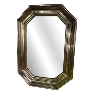 Stainless Steel Mirror attributed to Maison Jansen, 1970 For Sale