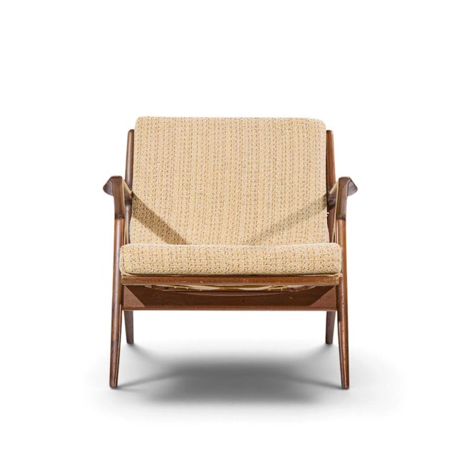 Mid 20th Century Poul Jensen for Selig Mid Century Walnut Z Lounge Chairs - Pair For Sale - Image 5 of 12