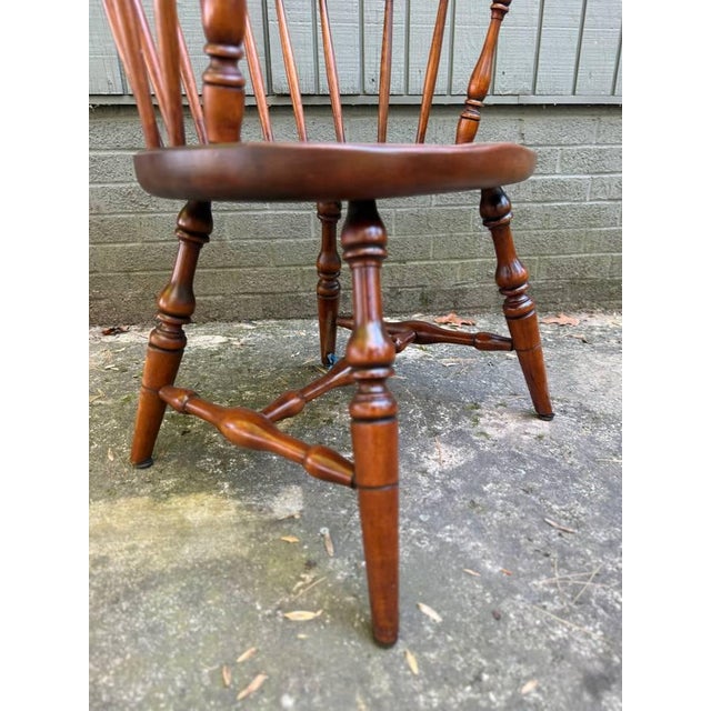 Brown Vintage Stickley Sack Back Windsor Armchair For Sale - Image 8 of 17