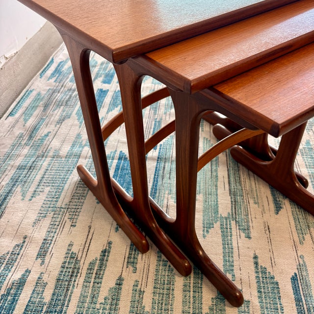 Mid-Century Modern 1970s Mid-Century G Plan Teak Nesting Tables – Set of 3 For Sale - Image 3 of 9