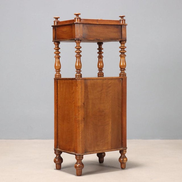 Wood Umbertino Bedside Table in Walnut For Sale - Image 7 of 8