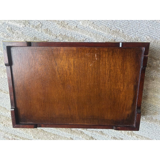 Asian Rosewood Brass Bound Jewelry Box For Sale - Image 11 of 11