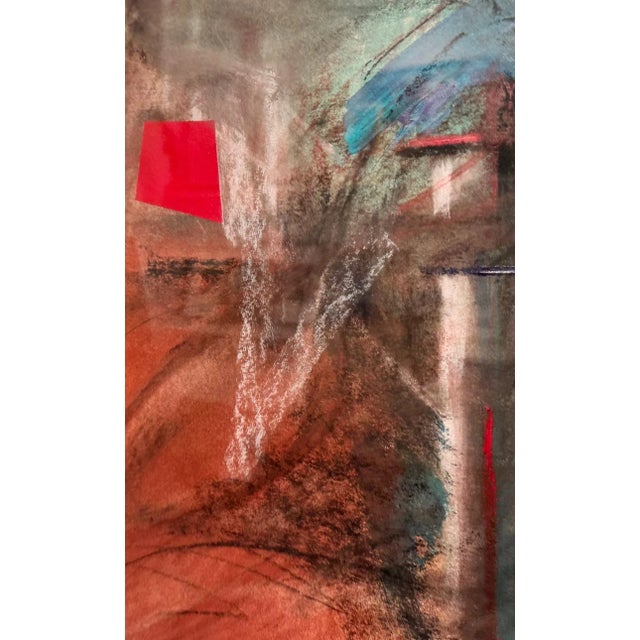 1990s Colorful Abstract Angles and Triangles Painting For Sale - Image 5 of 7