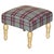 Vintage Medium Footstool with Scottish Tartan Wool For Sale - Image 9 of 9