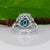 7.9Ct Blue Zircon Ring With Natural Diamond Halo: Solid 14k Gold, Size 6.75 For Sale - Image 9 of 10