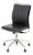 Modern Black Leather & Chrome Swivel Office Chair For Sale