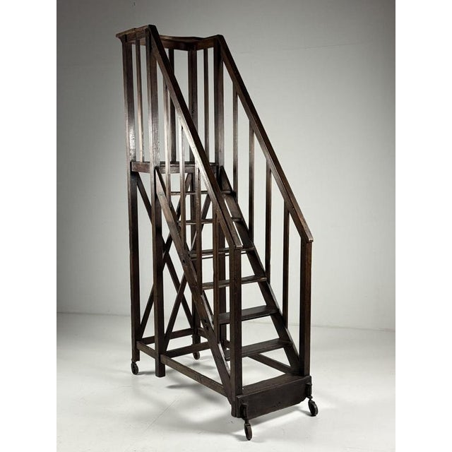 Antique Library Ladder, 1900 For Sale - Image 14 of 18