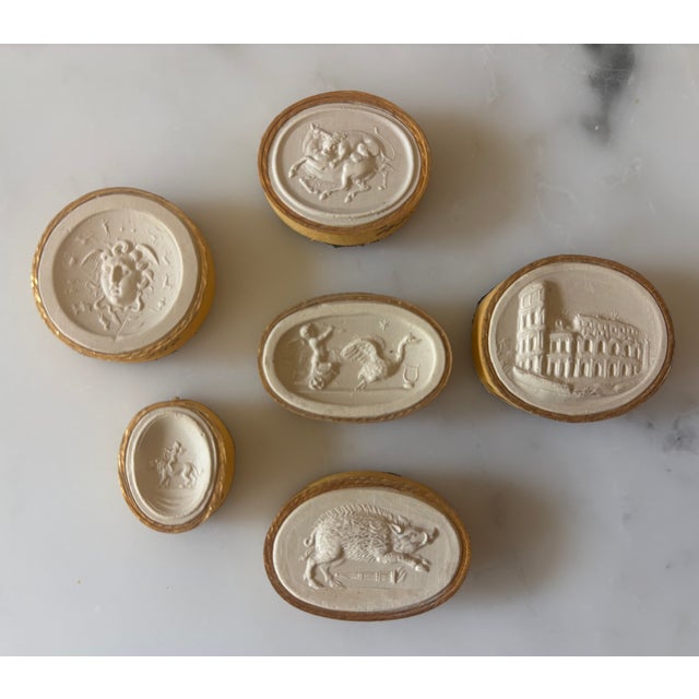 Collection of 6 early 19th century Italian Grand Tour plaster intaglio impressions This is group #4 of other intaglios I...