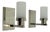 Pair of Marian Jamieson "Six of One" Nickel Wall Sconces With Frosted Glass For Sale