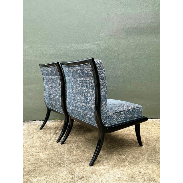 T.H. Robsjohn Gibbings Vintage 1950s Slipper Chairs After Robsjohn Gibbings For Sale - Image 4 of 12