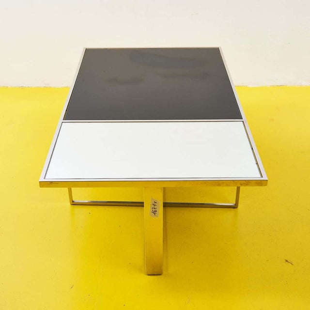 Glass Chrome Coffee Table with Double Glass Top For Sale - Image 7 of 8