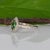 Metal Tsavorite Garnet Ring With Natural Diamond Accents: Solid 14k Gold, Size 6.75 For Sale - Image 7 of 9