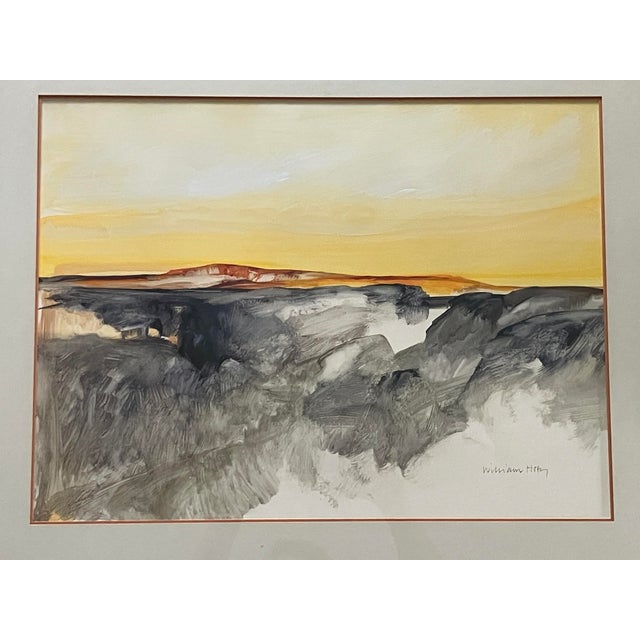 William Hoey Original Mixed Media on Paper, Signed and Framed, Mid 20th Century For Sale - Image 4 of 10