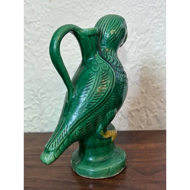 Early 20th Century Antique Chinese Porcelain Parrot Ewer For Sale - Image 5 of 9