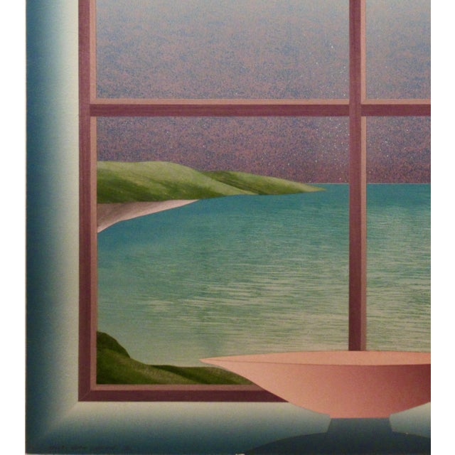 This artwork titled "Kennett's Window High Tide (Variation #1)" 1988 is an original mixed media with collage on museum...
