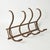 French Country Large Antique Bentwood Coat Rack: Thonet Style Wall Hanging Hat Rack With Four Hooks For Sale - Image 3 of 11