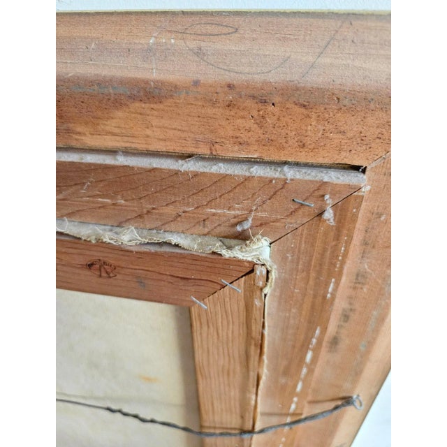 Textile Large Beautiful Landscape Painting, Oil on Canvas, Signed For Sale - Image 7 of 7