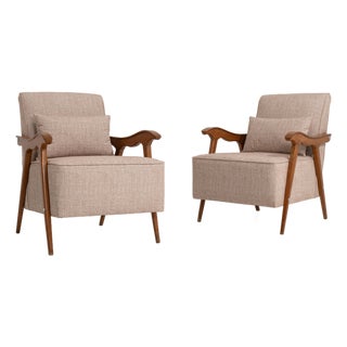 Pair Of Mid-Century Modern Armchairs For Sale