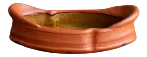Polka Dot Terra Cotta Contemporary Ceramic Vessel