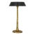 Ian K. Fowler by Visual Comfort Signature Ilosi 12" Sculpted Rechargeable Table Lamp in Hand-Rubbed Antique Brass with Bronze Shade For Sale